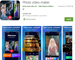 Photo video maker apps