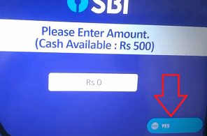 enter amount sbi atm