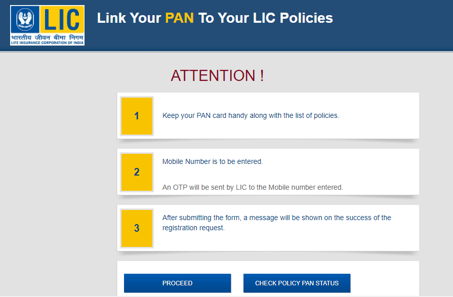 link your pan to your lic policies