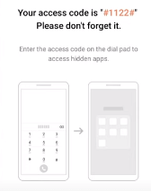 oppo app hide set access code